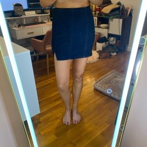 Free People High Risk dark denim stetch mini skirt size small